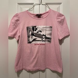 Pink Mickey Mouse Zara Disney Tee